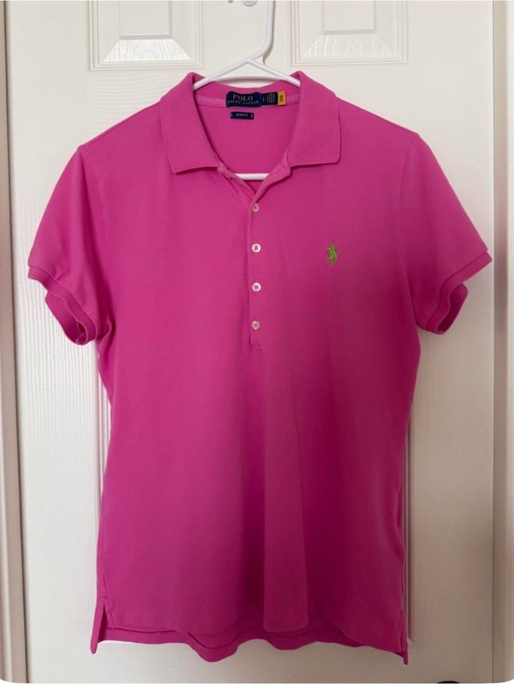 Ralph Lauren Women’s Hot Pink Polo with Green Pony